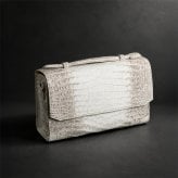 ヒマラヤ スモールクロコダイル ヌメ革 2way バッグ ショルダーバッグ センター取り 一枚革 かぶせ開閉 クラッチバッグ 立ち上がりハンドル A5収納 ミニポケット 希少 本革 メンズ 高級 レザー 鞄 保証書付 プレゼント ギフト 4FA (06002013r)