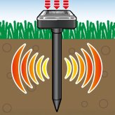 ソーラー式モグラ撃退器 2本組