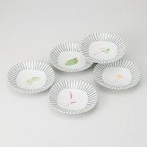 五草花十草小皿客揃 磁器 美濃焼 やきものの里から、暮らしを贈ります。　ギフト 食器 セット テーブルウェア