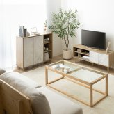 キャビネット チェスト 収納 可動棚 扉付き 本棚 スリム 省スペース コード穴 木目 ストーン ディスプレイ 脚付き リビング ダイニング キッチン 一人暮らし 2人暮らし ファミリー 幅96 ノイズレス