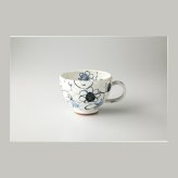 水玉花唐草 ジャンボ手付スープ 陶器 美濃焼 やきものの里から、暮らしを贈ります。　ギフト 食器 セット テーブルウェア