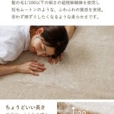 ラグ カーペット フェイクムートン 床暖房対応 ムートン風 冬用 マット ムートン調 フェイクラビットファー 絨毯 冬 あったか 北欧 ホット 対応 ふわふわ もこもこ 60x170