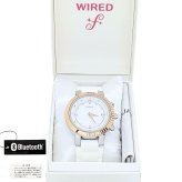 WIRED f(ワイアード エフ)  AGEB401,402  TOKYO GIRL MIX Bluetooth シリコンバンド カラー(ブラック,ホワイト )  生産終了 稀少 10代から20代向け かわいさとクールさを兼ね備えたデイリーウォッチ。