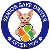 カーサイン 高齢者マーク SENIOR SAFE DRIVER スフィンクス ステッカー シール 直径13cm 肉球 日本製 車