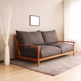 ソファ ハイム レッドオーク 天然木 ポケットコイル W188×D94.5×H85cm座面高43cm ソファー リビング 一人暮らし ブラウン おしゃれ 新生活