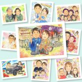 結婚式の記念に、心に残る似顔絵を贈りませんか。相談しながら作れる、あたたかな似顔絵ギフトです。 結婚祝い 似顔絵 プレゼント 名入れ ギフト 贈り物 手描き 結婚式 ウェディング ブライダル 婚礼 記念 カップル 新郎 両親 新婦 名入れ 修正無料 下書き確認 サプライズ 宝物 一生もの 似てる 結婚式 ウェディング 一生もの 思い出 同窓会 ハロウィン 大人数 百寿祝い 還暦祝い カラフル