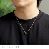 金属アレルギー対応 ネックレス ハワイアンジュエリー 純チタン ゴールドカラー ネックレス 誕生石 バレル Sサイズ チェーン 長さ選べる イオンプレーティング メンズ レディース プレゼント 【品番：CG-TIP403S-RYP】