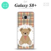 【SC03J】【スマホケース/スマホカバー】【ギャラクシーS8+】SC03J スマホケース Galaxy S8+ SC-03J カバー ギャラクシーS8+ くま(B) 茶×赤 nk-sc03j-754【メール便送料無料】