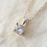4月誕生石 ダイヤモンド ネックレス 0.1ct プラチナ ネックレス 一粒 PT950 プラチナ950 白金 チェーン 長さ選べる 40cm 45cm 50cm ギフトラッピング可能 シンプル 華奢 上品 Rapture 彼女 妻 女性 レディース 誕生日 プレゼント ハロウィン 【品番：CG-RSP-29051PT-4】