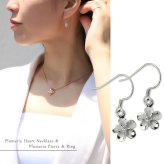 ハワイアンジュエリー ピアス ハワイアン ピアス プルメリアピアス 花 8mm ジルコニア シルバー925 ロジウムコーティング フックピアス キャッチ メール便 彼女 妻 女性 レディース 誕生日 プレゼント ハロウィン 【品番：SE10301】