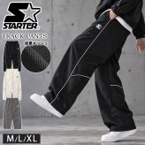 STARTER スターター トラックパンツ メンズ レディース sbm-6254 ナイロン タスラン メッシュ裏地 パイピング 切替 イージーパンツ ロゴ 刺繍 ドローコード シャカパン ルーズ ストリート ヒップホップ ダンス カジュアル M L XL 2026FW Karlas