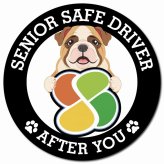 カーサイン 高齢者マーク SENIOR SAFE DRIVER ブルドッグ マグネット 強力 直径13cm 肉球 日本製 車 ステッカー
