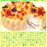 クリスマス生乳アイスケーキ【4～7号】 ［クリスマスケーキ クリスマスデコレーション クリスマスフルーツケーキ］