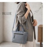 ショルダーバッグ レディース 軽い トートバッグ 斜めがけ 大人 多収納 2way カジュアル おしゃれ [ Hush Puppies 軽量合皮 2WAY手提げ ] 40代 50代 60代 グレー ベージュ ブルー 通勤 旅行 誕生日 母の日 プレゼント