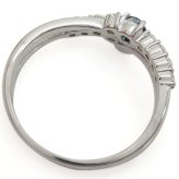 プラチナリング 結婚10周年 アレキサンドライト 指輪 V字 メモリアルリング
