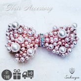 バレッタ パール ヘアアクセサリー  卒園式 入園式 卒業式 入学式 結婚式 リボン ビジュー フラワー 髪飾り ヘッドドレス パーティー 冠婚葬祭 フォーマル  レディース 金具 キラキラ 痛くない ショート 綺麗目 かわいいパーティ おすすめ 人気 送料無料 
