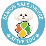 カーサイン 高齢者マーク SENIOR SAFE DRIVER ビションプー ステッカー シール 直径13cm 肉球 日本製 車