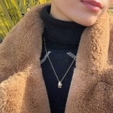 ハワイアンジュエリー ネックレス ステンレス リングネックレス ベビーリング スクロール ゴールド シルバー 金属アレルギー チェーン付き サージカルステンレス つけっぱなしOK プレゼント ペア