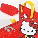 ハローキティ スヌーピー ランチバッグ 保冷バッグ SNOOPY HELLO KITTY サンリオ sanrio 保冷 保温 お弁当バッグ がまぐち ワイヤー入り 自立 大容量 アルミ素材 メッシュポケット ペットボトル 入る PEANUTS ピーナッツ キャラクター かわいい おしゃれ 子供 通勤 通学 遠足