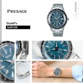 セイコー プレザージュ SEIKO PRESAGE 自動巻き メカニカル 腕時計 メンズ ベーシックライン SARY229 Style60's GMTモデル Journey on the road