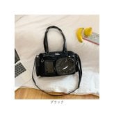 ぬいぐるみ バッグ 推し活 通販 ミニボストンバッグ レディース ミニボストンバック 痛バッグ 痛バ ショルダーバッグ クリアポケット 斜め掛け 痛バック 肩掛けカバン ショルダーバック 肩掛けバッグ かわいい 女の子 推しバッグ レディースバッグ
