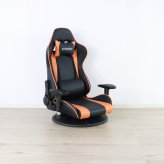 ゲーミングチェア 高さ調節 グレー・ホワイト・オレンジ W70xD65xH99cm座面高18cm デスクチェア オフィスチェア パソコンチェア フットレスト グレイ ホワイト オレンジ おしゃれ 新生活