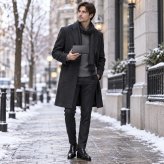 LANVINenBlue ランバンオンブルー ロングウォレット 財布 ウォレット ゼブダ 長財布  メンズ 普段使い 牛革 レザー