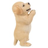 置物 犬 おねだりラブラドールレトリバー 高さ21.4cm woobia ウービア いぬ リアル かわいい おしゃれ 玄関 インテリア オブジェ ガーデン ラブラドール 動物 癒し 棚 北欧 プレゼント ギフト 新築祝い 犬好き