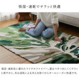 ラグ カーペット 玄関マット 室内 屋内 マット モンステラマット 立体感 北欧 オシャレインテリア おしゃれ オシャレ デザインマット 滑り止め 緑色 グリーン 茶色 ブラウン 引っ越し 新生活