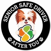 カーサイン 高齢者マーク SENIOR SAFE DRIVER ファレーヌ マグネット 強力 直径13cm 肉球 日本製 車 ステッカー
