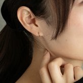 【ジュエリーの町 山梨県甲府製】 K18 フープピアス 18金 片耳 1x8mm 日本製 1個売り プレゼント ギフト メンズ レディース 金属アレルギー対応 品質保証書