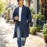 羽織 日本製 たてスラブロング羽織 1040 M/L 父の日 ギフト プレゼント 敬老の日