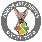 カーサイン 高齢者マーク SENIOR SAFE DRIVER ピーターボールド ステッカー シール 直径13cm 肉球 日本製 車