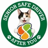 カーサイン 高齢者マーク SENIOR SAFE DRIVER ジャパニーズボブテイル ステッカー シール 直径13cm 肉球 日本製 車