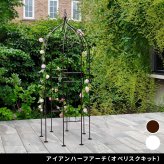 ガーデン エクステリア アイアンハーフアーチ（オベリスクキット） IF-N0035 アイアン オベリスク アーチ パーゴラ 大型 高さ209cm フェンス 多機能 誘引 バラ 庭 おしゃれ