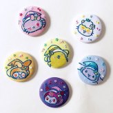 おジャ魔女どれみ サンリオキャラクターズ 刺繍缶バッチコレクション 13種 BOXセット