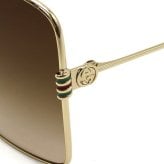 GUCCI サングラス グッチ GG1282SA-003 サングラス アジアンフィット ゴールド ブラウングラデーション メンズ レディース ユニセックス