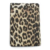 ガニー GANNI 財布 小銭入れ付き 二つ折り財布 B3010041-859 Bou Travel Wallet レディース アーモンドミルク（レオパード）海外正規品