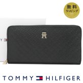 トミーヒルフィガー ラウンドファスナー長財布 TOMMY HILFIGER 財布 レディース ブラック AW0AW18482 BDS 【ラッピング無料 誕生日 お祝い プレゼント ギフト 贈り物】 送料無料
