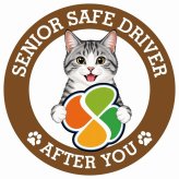 カーサイン 高齢者マーク SENIOR SAFE DRIVER サバ白 ステッカー シール 直径13cm 肉球 日本製 車