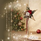 プリザーブドフラワー クリスマスリース スターリース 星型 バラ 赤 コットン 松ぼっくり オーナメント クリスマス プレゼント ギフト 冬 飾り 壁掛け 玄関 ドアリース インテリア 贈り物 ディスプレイ 店舗 リース 星 お守り 女性 妻 彼女 友達 サプライズ ウインターギフト Lulu＊s ルルズ 0870