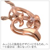 ハワイアンジュエリー ネックレス ペンダントトップ ヘッド シルバー925 ピンクゴールド コーティング ジルコニアハート オープンハート プルメリア 花 波 レディース プレゼント 誕生日 記念日 【送料無料】 おしゃれ 人気 ギフト lmaハワイ 金属アレルギー