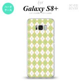 【SC03J】【スマホケース/スマホカバー】【ギャラクシーS8+】SC03J スマホケース Galaxy S8+ SC-03J カバー ギャラクシーS8+ アーガイル 緑×グレー nk-sc03j-1407【メール便送料無料】