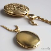 ステンレス ロケットペンダントネックレス フラワーネックレス ハワイアンネックレス ロープチェーン 50cm 60cm ゴールドネックレス 18KGP 開閉可能 写真入れ 大きめ 花 男女兼用 金属アレルギー対応