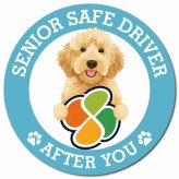 カーサイン 高齢者マーク SENIOR SAFE DRIVER オーストラリアンラブラドゥードル マグネット 強力 直径13cm 肉球 日本製 車 ステッカー