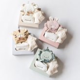  mocmof（モクモフ）タオル+スタイ+ソックス ギフト3点セット アニマル | 出産祝い ベビーギフト タオル ベビーギフトセット 赤ちゃん 女の子 男の子 おしゃれ 名前刺繍 モクモフ mocmof