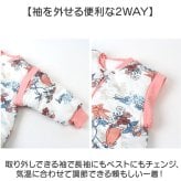 スリーパー ベビー 秋冬用 通販 ベビー寝袋 着る毛布子ども 赤ちゃんパジャマ カバーオール ルームウェア キッズスリーパー 長袖ベスト2WAY 袖取り外し可能 綿100パーセント 中綿入り防寒 寝冷え防止対策 出産祝いギフト 前開きジッパー 男の子女の子 厚手