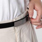 エムエム6 MM6 NUMERIC BELT MINI ミニ ニューメリック カーフスキン ベルト SA5TP0011 P9441 レディース ファッション小物 ブラック