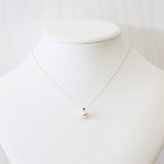 ［pearl605］8mm - 8.5mm ホワイトピンク ペンダント ネックレス 9月 誕生石 サファイア あこや真珠