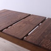 ダイニングテーブル 伸長式 無垢材 レッドオーク 天然木 W150/180xD80xH71cm 食卓テーブル 木製 食卓机 リビング ダイニング ブラウン おしゃれ 新生活